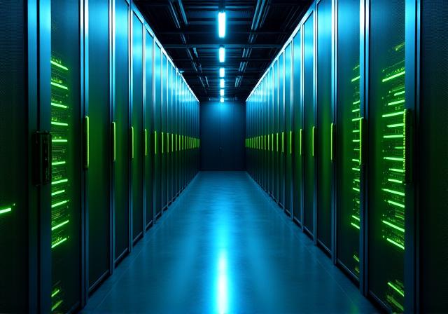 Secure server farm representing data integrity for shipping logs